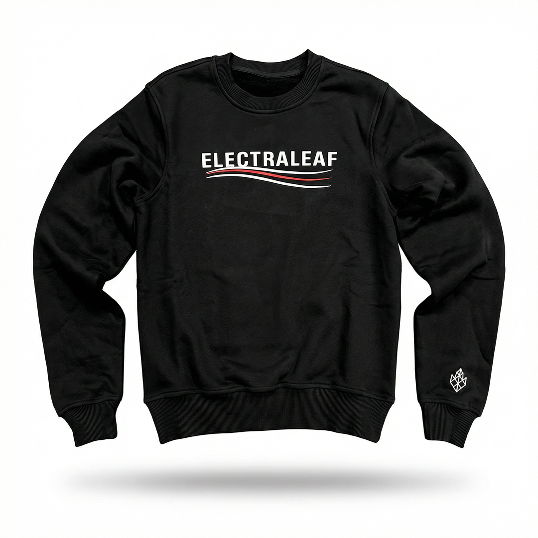 Electraleaf Black Crewneck